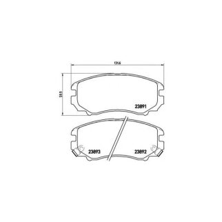 Колодки тормозные передние к-кт brembo P 30 018 фото
