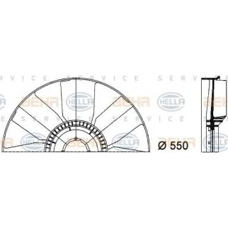 Крыльчатка Hella 8MV 376 733-191 фото 3