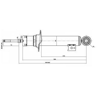 Амортизатор передний FEBEST 04659966F фото 2