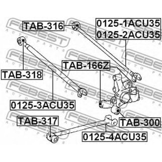 Сайлентблок задней подвески FEBEST TAB-166Z фото