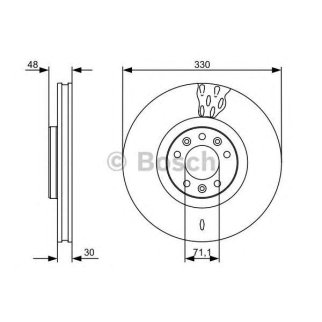 Диск тормозной передн CITROEN: C5 (RD_) 2.2 HDi/2.7 HDi/3.0 V6 08-, C5 Break (RE_) 2.2 HDi 04-, C5 Break (TD_) 2.2 HDi/2.2 HDi 165/2.7 HDi/3.0 V6 08-, C6 (TD_) 2.2 H фото