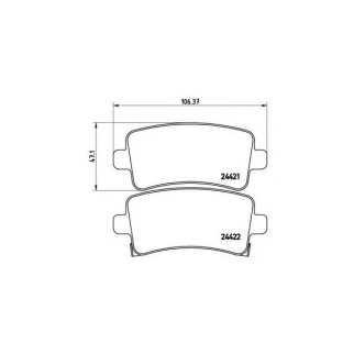 Колодки тормозные задние к-кт Brembo P 59 060 фото