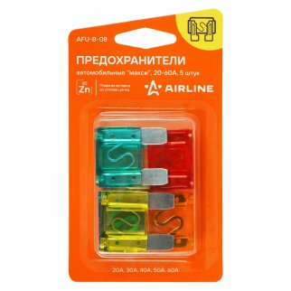 Предохранители "макси" в блистере (5 шт. 20-60A) AIRLINE AFU-B-08 фото