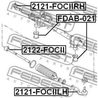 2121-FOCIIRH_наконечник рулевой правый! Ford Focus 1.4-1.6 04>/C-Max 03> фото