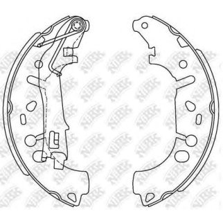 Колодки барабанные к-кт NiBK FN0624 фото