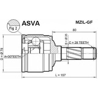 ШРУС внутренний ASVA MZIL-GF фото