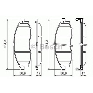 Колодки тормозные передние к-кт BOSCH 0 986 494 152 фото