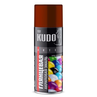 Эмаль универсальная акриловая RAL 8012 красно-коричневая высокоглянцевая KUDO KUDO KUA8012 фото
