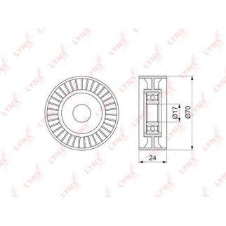 Ролик-натяжитель LYNXauto PB-5129 фото