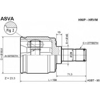 ШРУС внутренний ASVA HNIP-HRVM фото