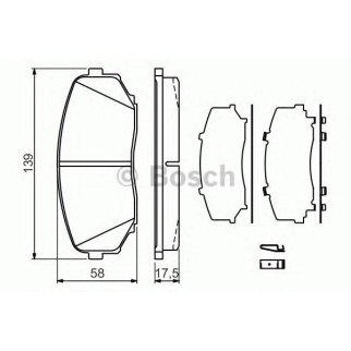 Колодки тормозные передние к-кт BOSCH 0 986 494 375 фото