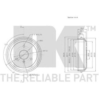 Барабан тормозной задний (203x38,5mm) / SMART Cabrio,City-Coupe,Crossblade,Fortwo,Roadster 00~07 фото