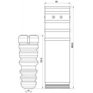 Пыльник заднего амортизатора с отбойником комплект Alfa Romeo Mito 2008-2011 FEBEST CHSHB-T300R-KIT фото 2