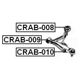 Сайлентблок нижнего рычага передний FEBEST CRAB-009 фото 2