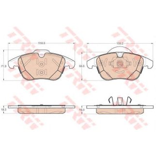Колодки тормозные передние к-кт TRW GDB1960 фото