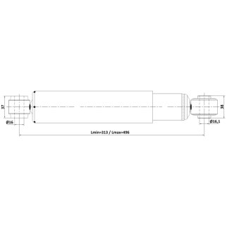 Амортизатор задний FEBEST 04110-001R фото 2