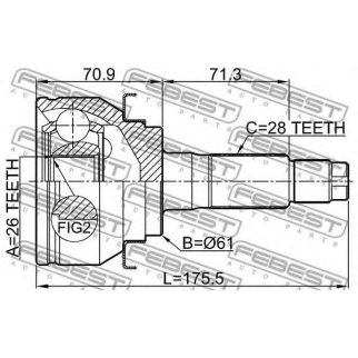 2110-TKE_ШРУС внутренний левый к-кт! 27x50x24 Toyota Camry 06-11 фото