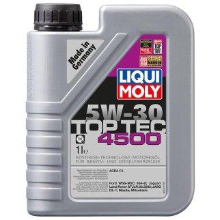 Liqui Moly 3724/2317 Top Tec 4500 5W-30 C1 HC-синт.мотор.масло 1л фото