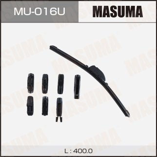 Щетка стеклоочистителя 400 мм бескаркасная 1 шт MASUMA Nano Graphite MU-016U фото