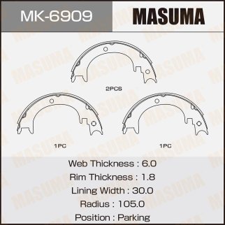 MK-6909_колодки барабанные ручника! Mitsubishi Pajero/Montero 00> фото