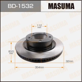 Диск тормозной Masuma BD-1532 фото