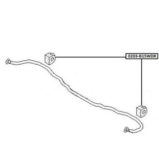 Втулка заднего стабилизатора ASVA 0203-B15WDR фото