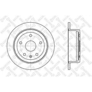 6020-5005-SX_диск тормозной задний! Daewoo Leganza 2.0 16V 97> фото