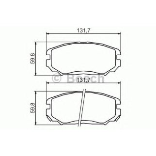 Колодки тормозные передние к-кт BOSCH 0 986 494 374 фото