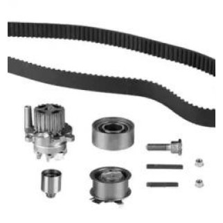 Комплект ремня ГРМ VAG 2.0D 03- (с помпой) (GRAF) фото