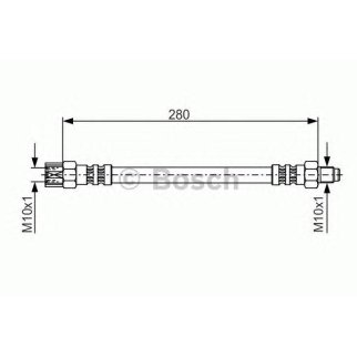 Шланг тормозной задний BOSCH 1 987 476 396 фото