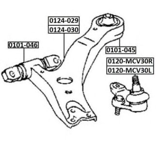 Опора шаровая ASVA 0120-MCV30R фото