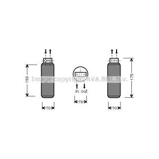 Осушитель системы кондиционирования AVA OLD291 фото