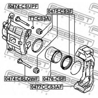 Втулка направляющей суппорта FEBEST 0474-CSLOWF фото