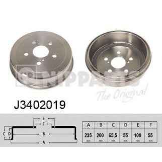 Барабан тормозной NIPPARTS J3402019 фото