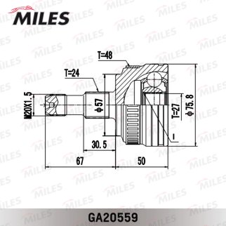ШРУС MB W168 1.4-1.7 97-04 нар.(МКПП/ABS) фото