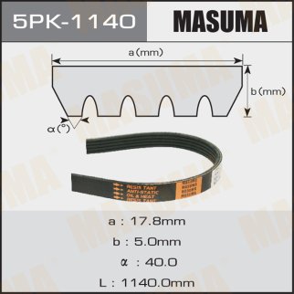 Ремень ручейковый Masuma 5PK-1140 фото