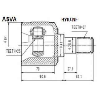 ШРУС внутренний перед прав фото