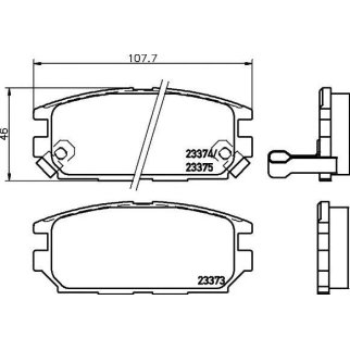 Колодки Mitsubishi Space Wagon 2.0GDi/2.4GDi 98&gt; задние к-кт Textar фото