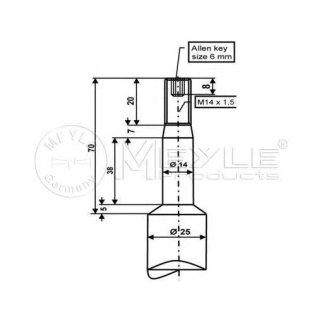 Амортизатор передний Meyle 326 624 0002 фото