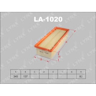 Фильтр воздушный LYNXauto LA-1020 фото