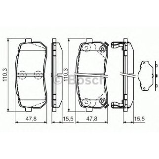 Колодки тормозные к-кт BOSCH 0 986 494 327 фото