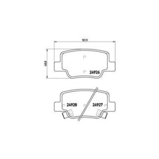 Колодки тормозные задние к-кт brembo P 83 114 фото