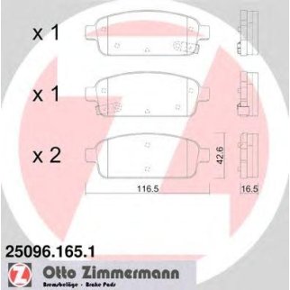 КОЛОДКИ ТОРМ OPEL CRUZE/ASTRA J 1.3-2.0 F 09/-&gt;&gt; ЗАД. фото