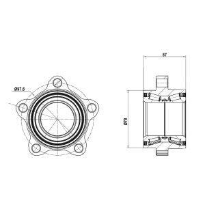 Подшипник ступицы TRIALLI MR 1034 фото 4