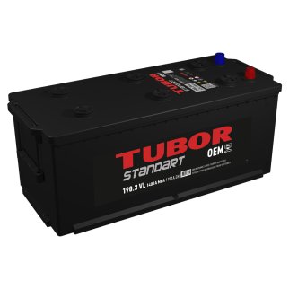 Аккумуляторная батарея TUBOR STANDART 6СТ190 (+слева(3)) 513х223х218 1150А фото