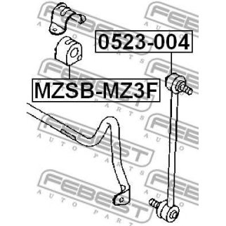 Стойка переднего стабилизатора FEBEST 0523-004 фото
