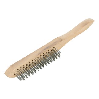 Щетка 4-рядная металлическая с деревянной ручкой SPARTA 748225 фото