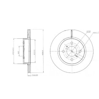 Диск торм. для а/м Chery Kimo/QQ (08-) перед. d=257 (DF 084817) фото 3