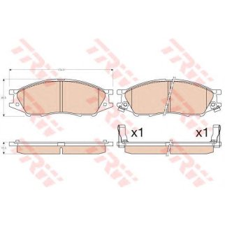 Колодки тормозные передние к-кт TRW GDB3563 фото