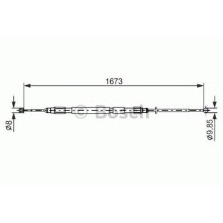 Трос стояночного тормоза BOSCH 1 987 477 947 фото